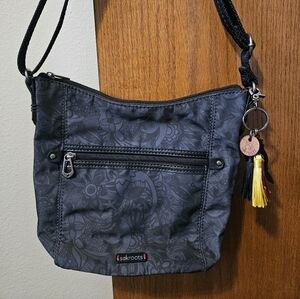 Sakroots Charcoal Patterned Crossbody Bag